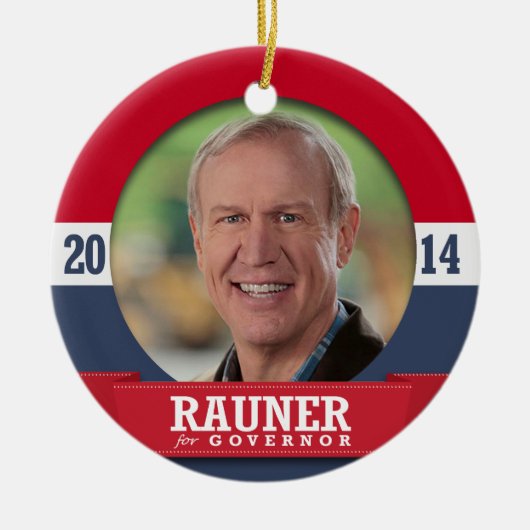 BRUCE RAUNER CAMPAIGN KERAMISCH ORNAMENT (Voorkant)
