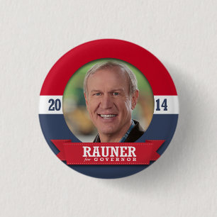 BRUCE RAUNER CAMPAIGN RONDE BUTTON 3,2 CM