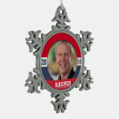 BRUCE RAUNER CAMPAIGN TIN SNEEUWVLOK ORNAMENT (Links)