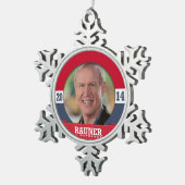 BRUCE RAUNER CAMPAIGN TIN SNEEUWVLOK ORNAMENT (Rechts)