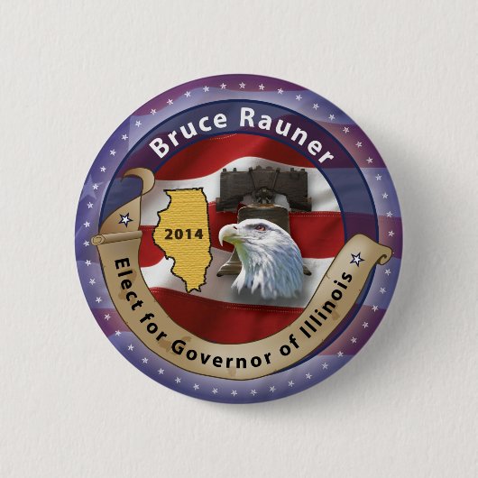 Bruce Rauner Ronde Button 5,7 Cm (Voorkant)