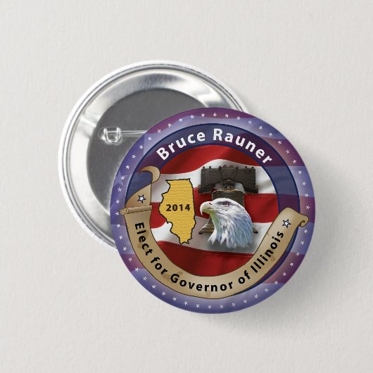 Bruce Rauner Ronde Button 5,7 Cm (Voorkant /achterkant)