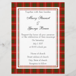 Bruce Schotse bruiloft uitnodiging