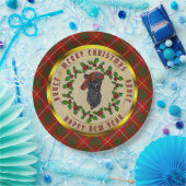 Bruce Scottie Dog Kerstmis Papieren Bordje (Feest)