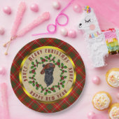 Bruce Scottie Dog Kerstmis Papieren Bordje (Feest)