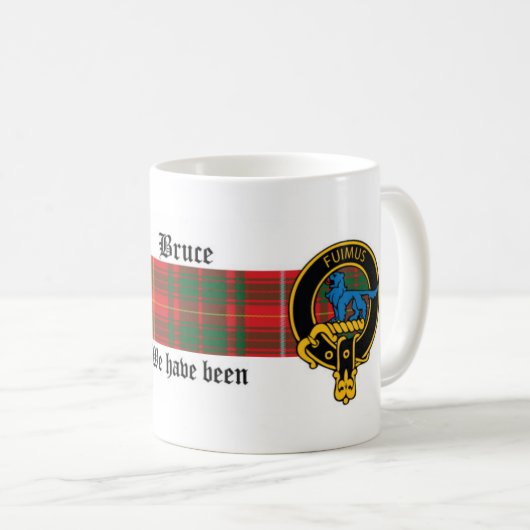 Bruce Scottish crest and Tartan mok (Voorkant rechts)