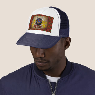 Bruce Scottish Tartan & Badge Trucker Hat Pet