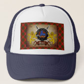 Bruce Scottish Tartan & Badge Trucker Hat Pet (Voorkant)