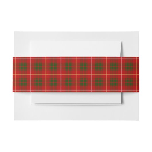 Bruce Scottish Tartan Belly Band Uitnodigingen Wikkel (Voorkant Voorbeeld)