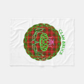 Bruce Scottish Tartan Celtic Thistle Fleece Deken (Voorkant (Horizontaal))