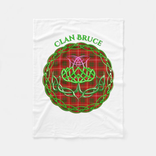 Bruce Scottish Tartan Celtic Thistle Fleece Deken (Voorkant)