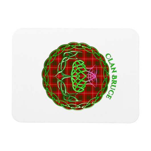 Bruce Scottish Tartan Celtic Thistle Magneet (Horizontaal)