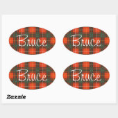 Bruce Scottish Tartan Ovale Sticker (Vel)