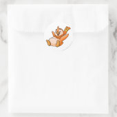 Bruce Sinaasappel Ronde Sticker (Tas)