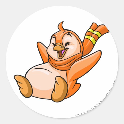 Bruce Sinaasappel Ronde Sticker (Voorkant)
