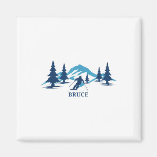 Bruce Ski Resort Skiën Skier _1 Magneet