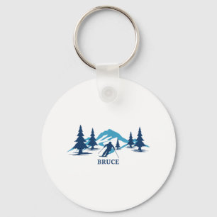 Bruce Ski Resort Skiën Skier _1 Sleutelhanger