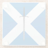 Bruce Sword op Saltire Glazen Onderzetter (Achterkant)