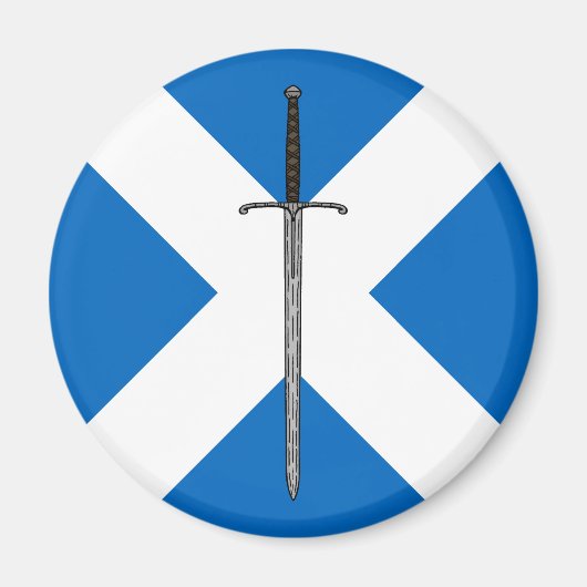 Bruce Sword op Saltire Magneet (Voorkant)