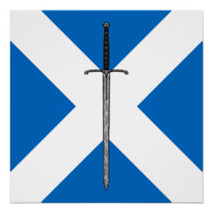 Bruce Sword op Saltire Perfect Poster