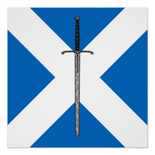 Bruce Sword op Saltire Perfect Poster (Voorkant)