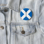 Bruce Sword op Saltire Ronde Button 5,7 Cm (In situ)