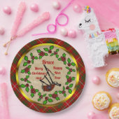 Bruce Tartan Bagpipe Holiday Papieren Bordje (Feest)