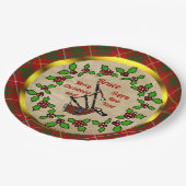 Bruce Tartan Bagpipe Holiday Papieren Bordje (Gekanteld)