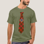 Bruce Tartan Das T-Shirt met Badge (Voorkant)