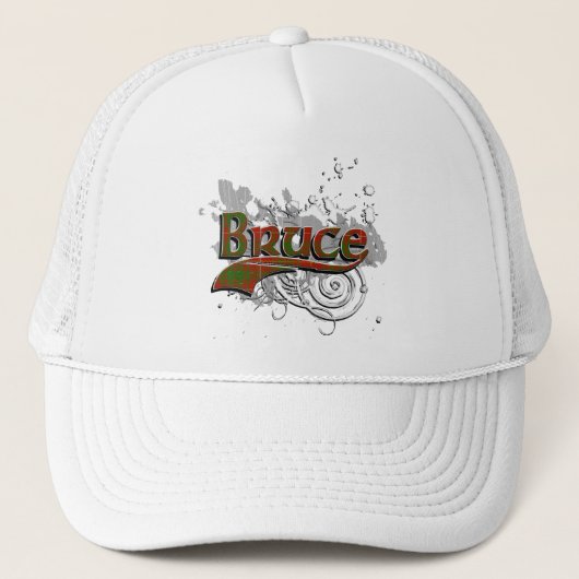 Bruce Tartan Grunge Trucker Pet (Voorkant)