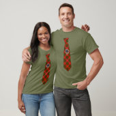 Bruce Tartan Necktie T-Shirt w/Badge (Unisex)