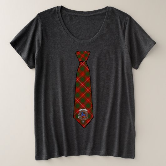 Bruce Tartan Necktie T-Shirt w/Badge Women's (Design voorkant)