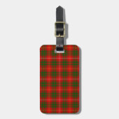 Bruce tartan red green plaid bagagelabel (Voorkant verticaal)