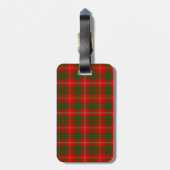 Bruce tartan red green plaid bagagelabel (Achterkant verticaal)