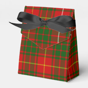 Bruce tartan red green plaid bedankdoosjes