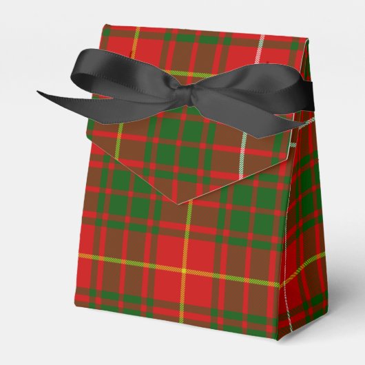 Bruce tartan red green plaid bedankdoosjes (Voorkant Zijde)