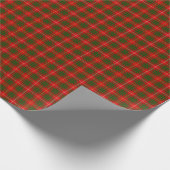 Bruce tartan red green plaid cadeaupapier (Hoek)
