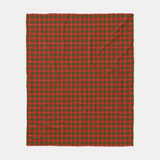Bruce tartan red green plaid fleece deken (Voorkant)