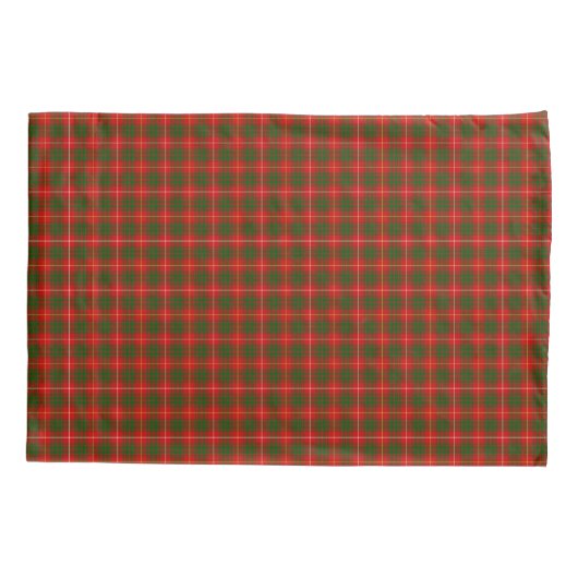 Bruce tartan red green plaid kussensloop (Achterkant-Links)
