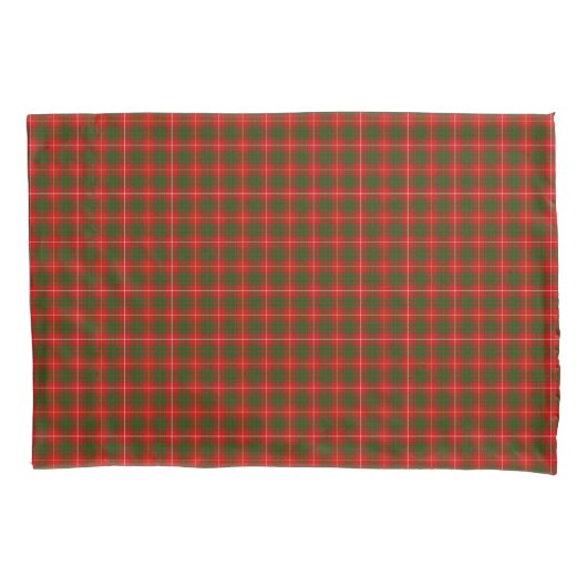 Bruce tartan red green plaid kussensloop (Voorkant-Links)
