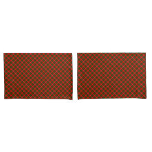 Bruce tartan red green plaid kussensloop