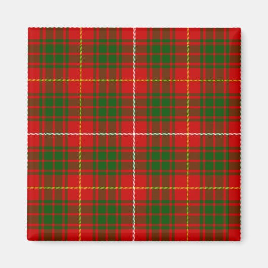 Bruce tartan red green plaid magneet (Voorkant)