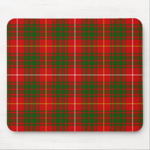 Bruce tartan red green plaid muismat