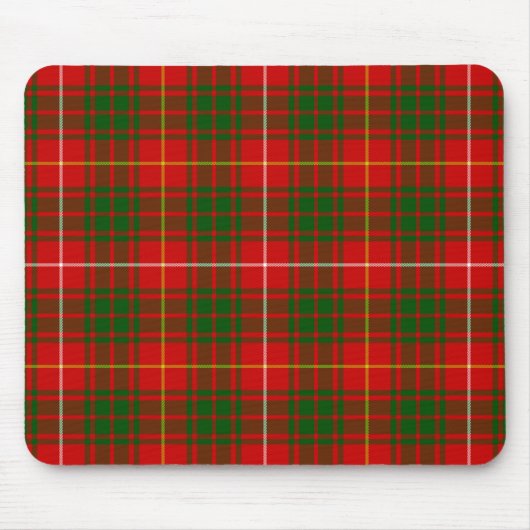 Bruce tartan red green plaid muismat (Voorkant)