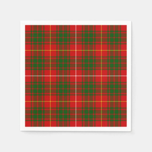 Bruce tartan red green plaid servetten (Voorkant)