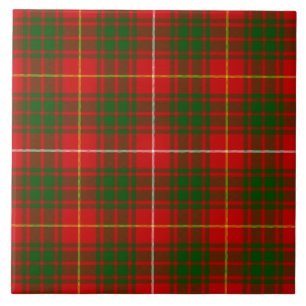 Bruce tartan red green plaid tegeltje