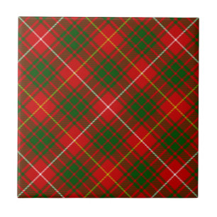 Bruce tartan red green plaid tegeltje