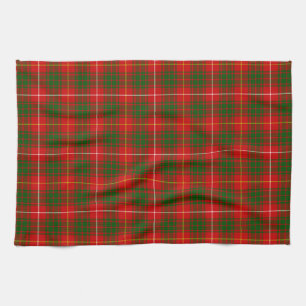 Bruce tartan red green plaid theedoek