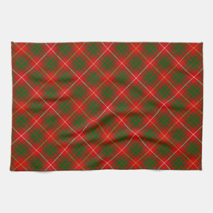 Bruce tartan red green plaid theedoek