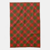 Bruce tartan red green plaid theedoek (Verticaal)